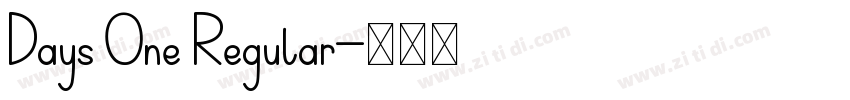 Days One Regular字体转换